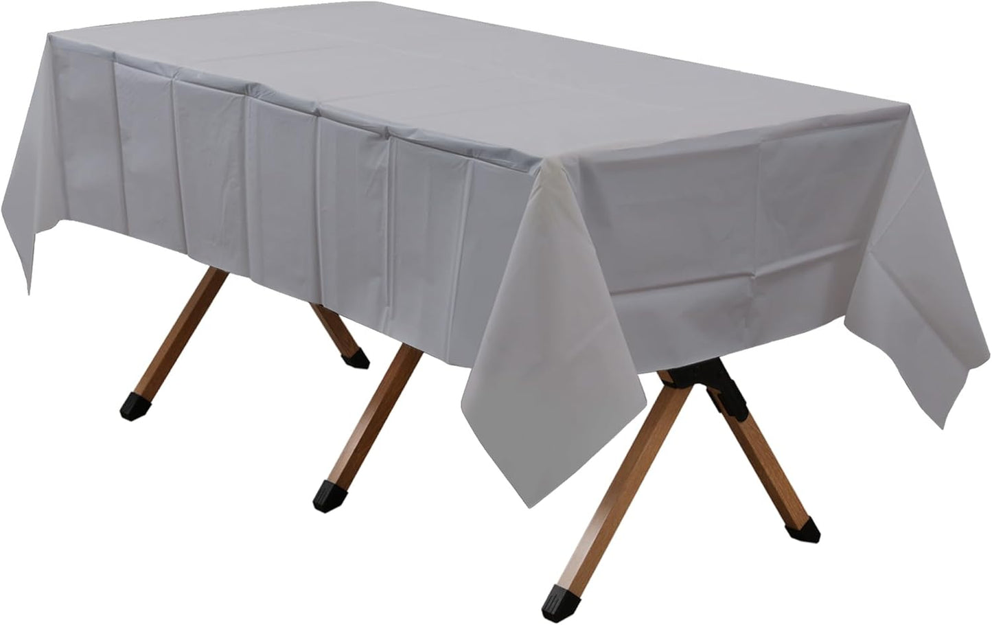 2 Pack Silver Premium Plastic Tablecloth Rectangle 54 x 108 Inches Reusable Galaxy Silver Decorative Table Cover for Dining, Wedding, Party, Indoor and Outdoor use