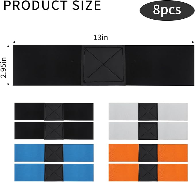 8 Pack Golf Swing Arm Bands, 4 Color Elastic Swing Correcting Trainer Bands - Image 7