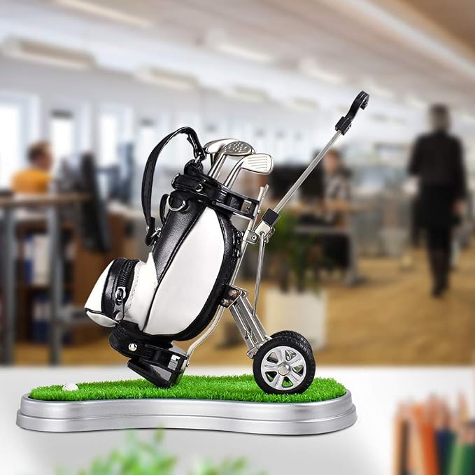 Golf Pen Holder with 3 Piece Pens Desktop Toys Decoration Entertainment Novelty - Image 4
