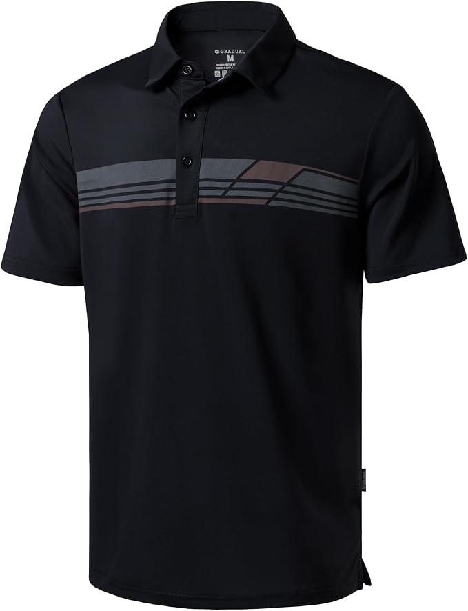 Men's Golf Shirts Dry Fit Moisture Wicking Performance Short Sleeve Collared by GGradual