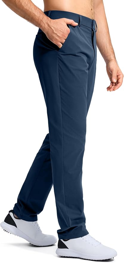 Pudolla Men's Golf Pants Stretch Work Dress Comfy Pants 30"/32"/34" Lightweight - Image 3