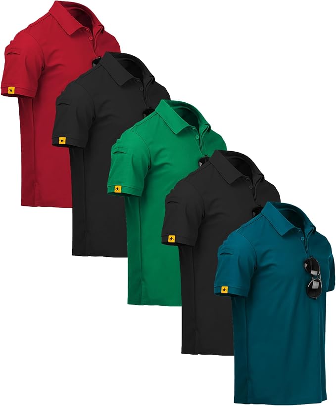 ZITY 5 Pack Mens Polo Shirt Short Sleeve Sports Golf Tennis T-Shirt by ZITY