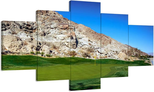 California Golf Course Wall Art for Living Room Bedroom Bathroom Home Decoraitons Golf Course in Palm Pictures Posters Framed Artwork Canvas Prints Ready to Hang(60''W x 32''H)