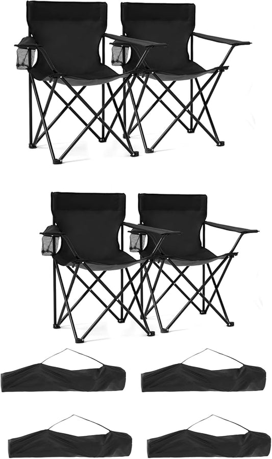 4 Pack Portable Camping Chairs Folding Lawn Chair Outdoor Lightweight Beach by Canpsky