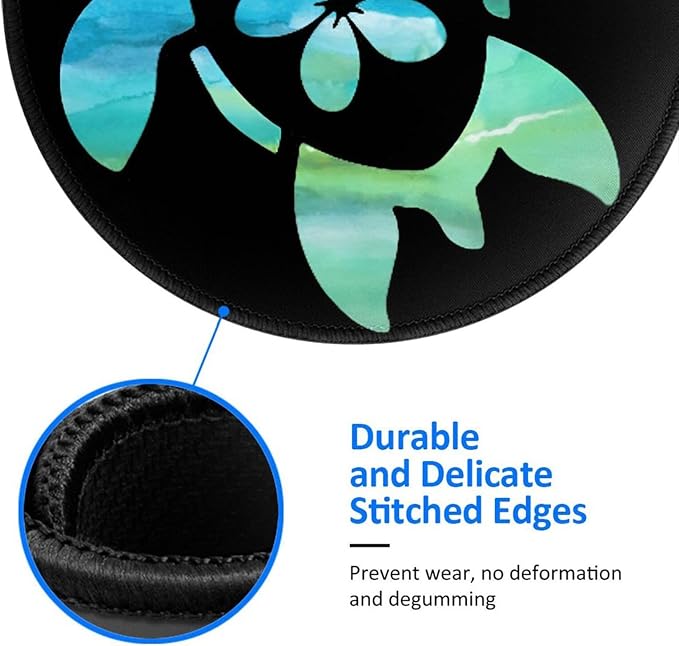 Sea Turtle Mouse Pad, Animal Flower Mouse Pads - Image 3