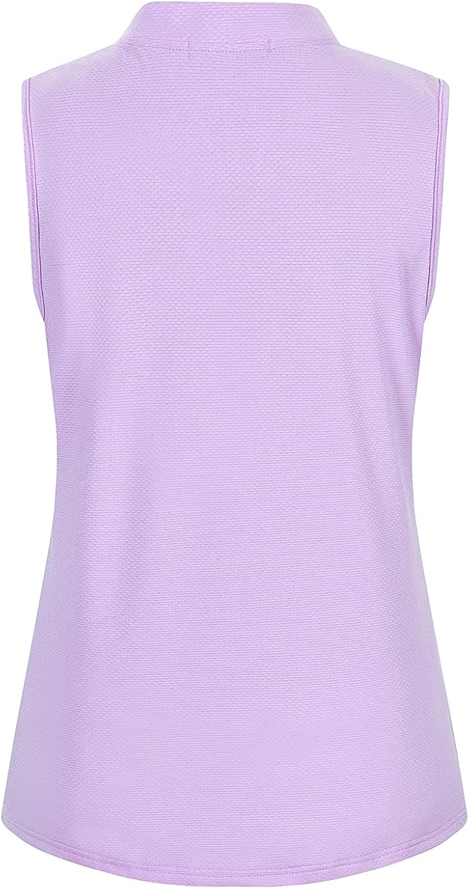 Womens Sleeveless Golf Polo Shirts Lightweight Tennis Sport Tops - Image 3