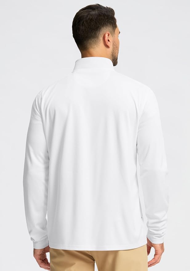 Obla Golf Quarter Zip Pullover for Men Mock Neck Sweatshirt Lightweight Sun - Image 3