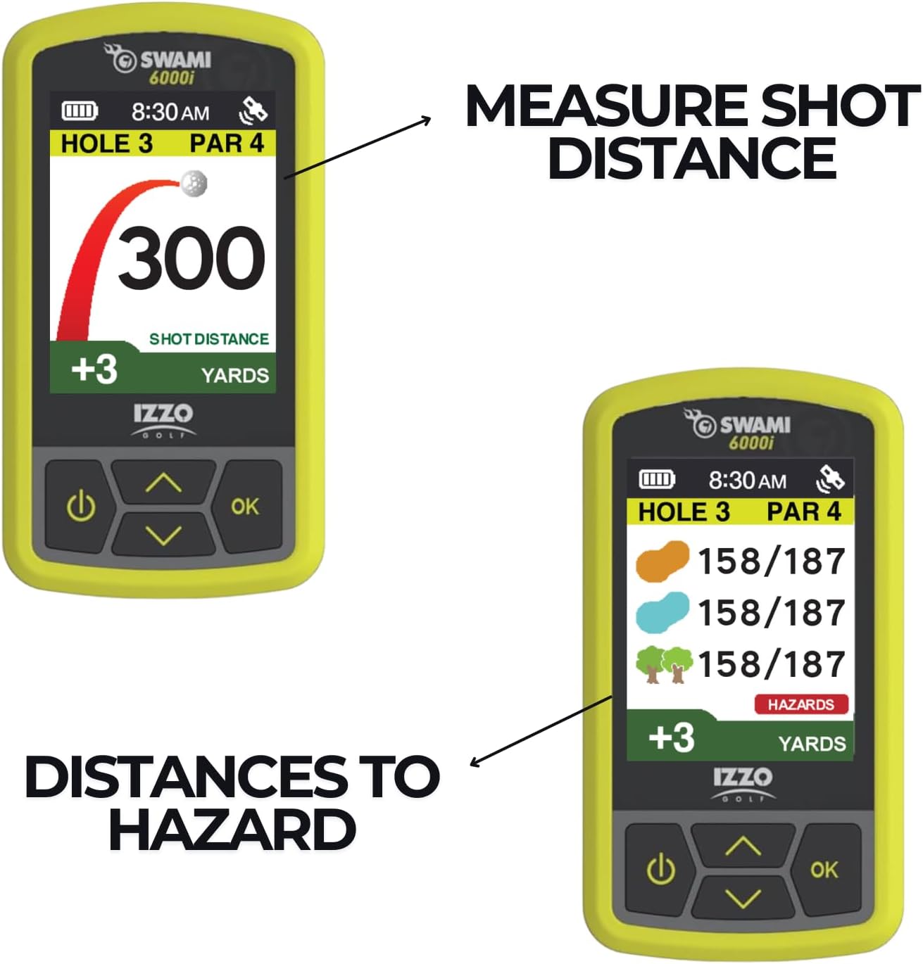 Izzo Swami Golf GPS Rangefinder - Color Display & Scorekeeper
