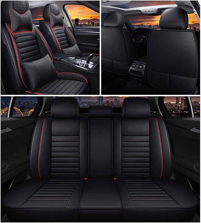 Leather Car Seat Covers for Volkswagen Golf 2001-2021, Car Seat Covers Full Set - Image 2