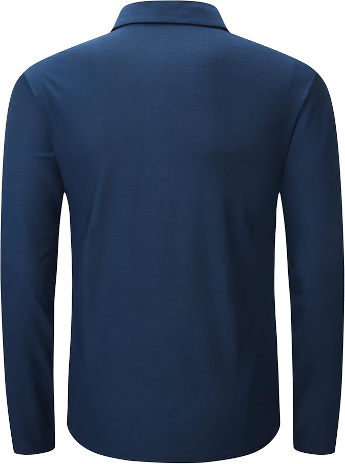 Alex Vando Mens Golf Shirt Moisture Wicking Quick-Dry Short Sleeve Casual Polo - Image 2
