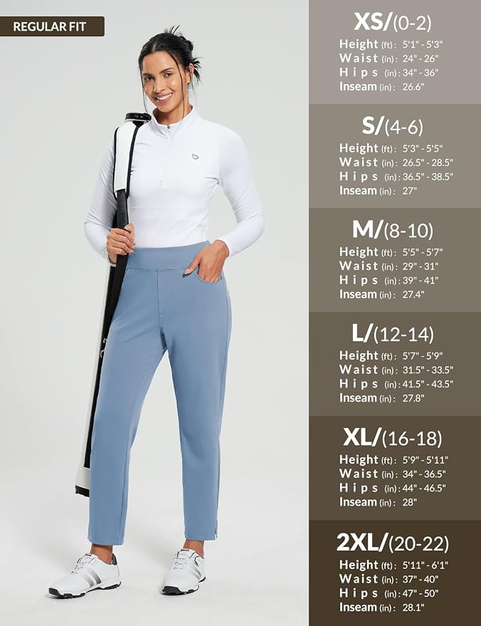 baleaf Women's Fleece Lined Pants Stretch Water Resistant Winter Thermal Travel - Image 6