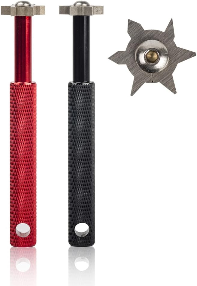 HIFROM Groove Sharpener with 6 Heads - Golf Club Groove Sharpener Re-Grooving Tool and Cleaner for All Irons Pitching Sand Lob Gap and Approach Wedges and Utility Clubs ¡­