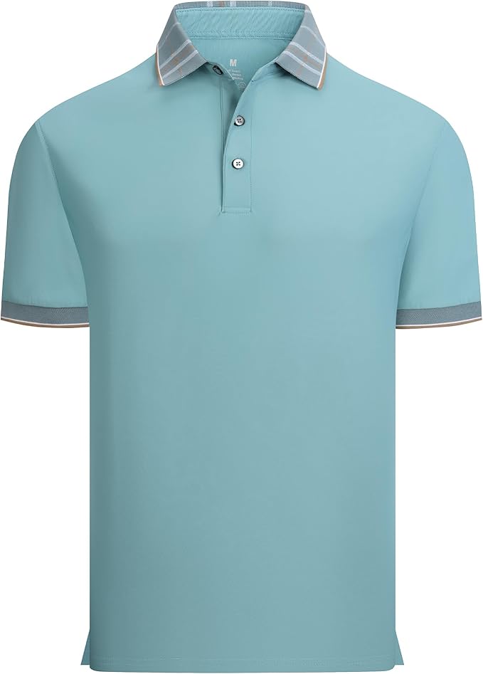 Alex Vando Mens Golf Shirts Moisture Wicking Quick-Dry Short Sleeve Fashion by AlexVando