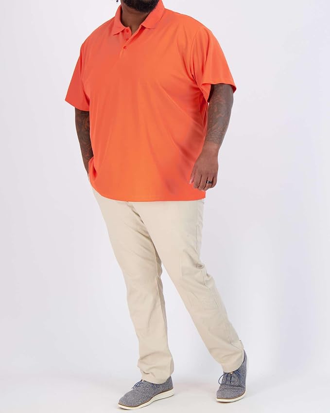 Real Essentials 3 Pack: Men's Quick-Dry Short Sleeve Athletic Performance Polo - Image 4