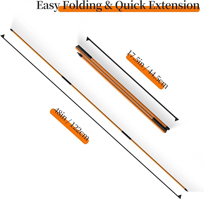 MoKo Golf Alignment Stick, 2 Set Golf Alignment Rods, Posture Corrector - Image 2
