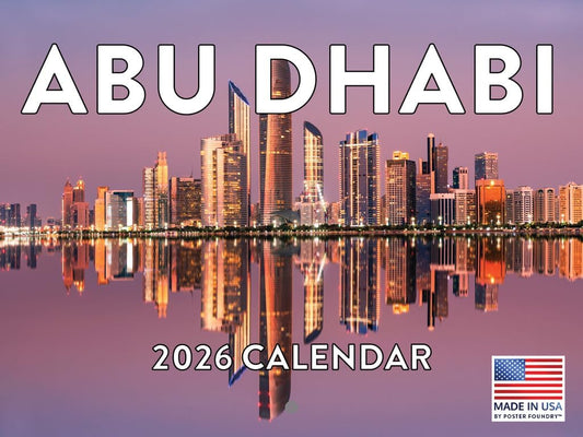 Abu Dhabi Calendar 2026 Monthly Wall Calender 12 Month | American Made In The USA
