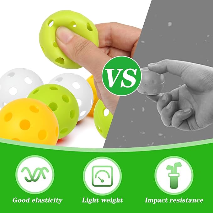 Avesfer 12/20/40 Pack Plastic Golf Balls Soft 42mm Training Golf Balls - Image 2