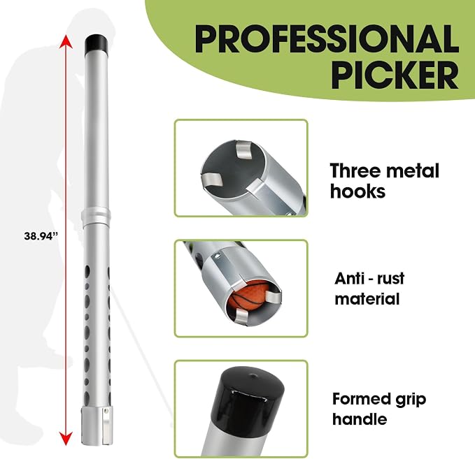 Golf Ball Shag Tube Professional Golf Ball Picker Upper Aluminum Golf Ball - Image 4
