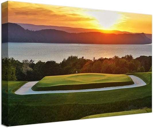 chenchenArt Sleepy Hollow 16 Hole Golf Course Wall Art by chenchenArt