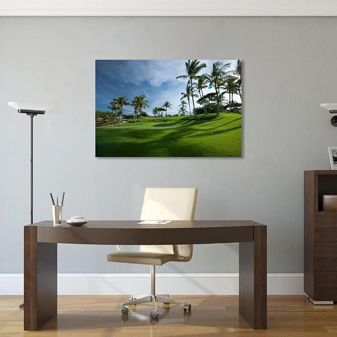 Hawaiian Golf Course Wall Art for Living Room Bedroom Bathroom Home Decorations - Image 4