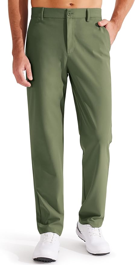 Libin Men's Golf Pants Classic Fit Flat Front Work Dress Pants 29" 31" 33" by Libin