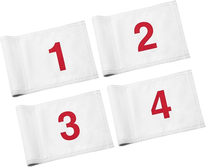 KINGTOP Numbered Golf Flag All 8x6 Inch – Upgraded Dual-Layer 420D Nylon by KingtopGolf