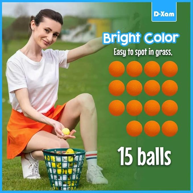 D-Xam Foam Golf Balls Bulk Practice Golf Ball Soft Multicolor - Image 3