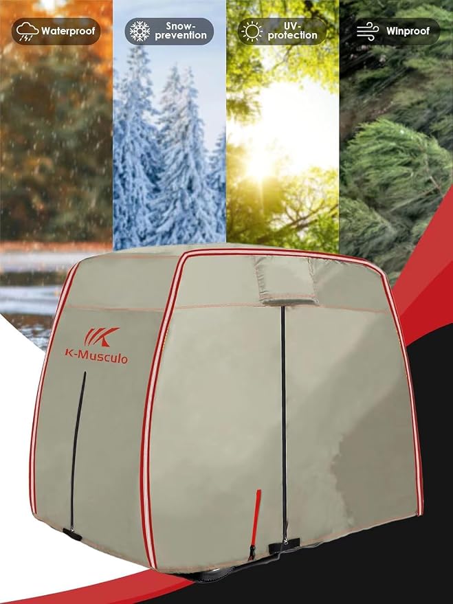 K-Musculo Golf Cart Cover, 2+2 Passenger Fits EZGO, Club Car, Heavy Duty Marine - Image 6