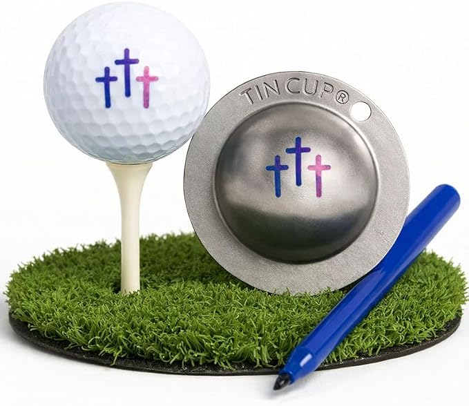 Tin Cup Golf Ball Marker Stencil by Unknown