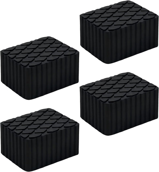 Auto Lift Pads, 4 Pack Solid Rubber Car Lift Pads, Anti-Skid Lift Block Spacer Pad for Car Lifts, Jacks and Racks, 3000lbs Loading Capacity, 6.3" x4.7" x 3.1"