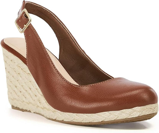 Womens Espadrilles Wedge Sandals Closed Toe Slingback Wedges Pumps Platform by Lvemas