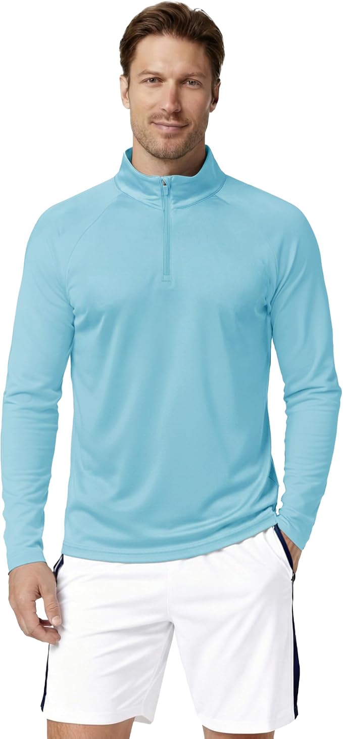 Boladeci Men's UPF 50+ Sun Shirts 1/4 Zip Long Sleeve SPF UV Protection - Image 2