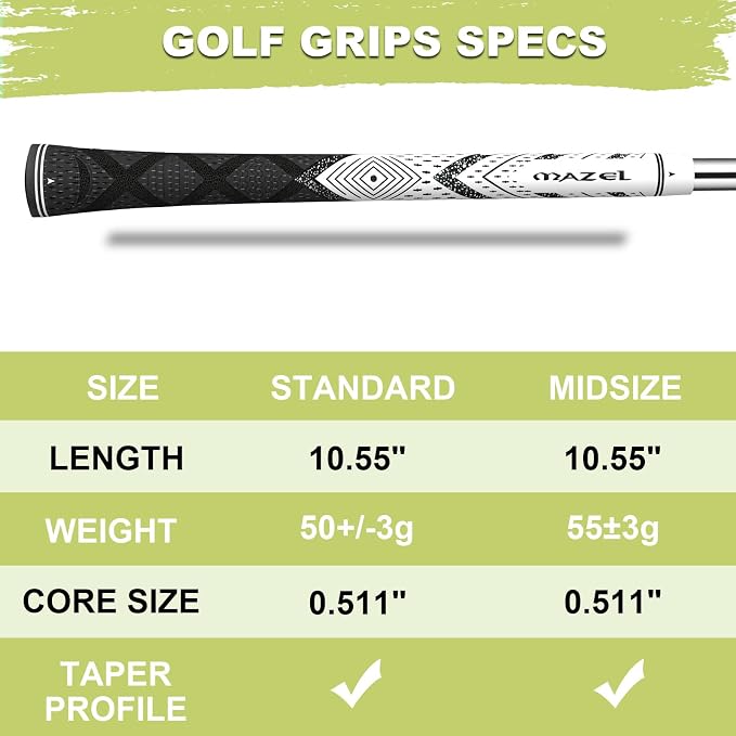 MAZEL Cord Rubber Golf Grips for Men - Image 5