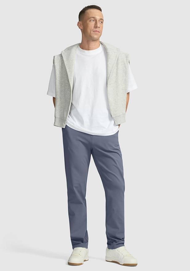Soothfeel Men's Fleece Lined Pants 30"/32"/34" Golf Work Dress Pants Casual - Image 6