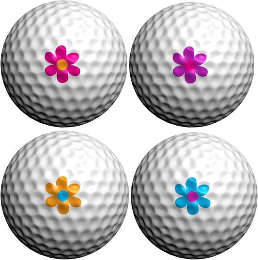 Golfdotz - USGA Rule Conforming Golf Ball Markers, Golf Ball Stickers for Marking Balls, No More Smearing from Stamps, Gifts for Golfers, Dads, and Retirees, (Tropical Collection; 18-32 Count)