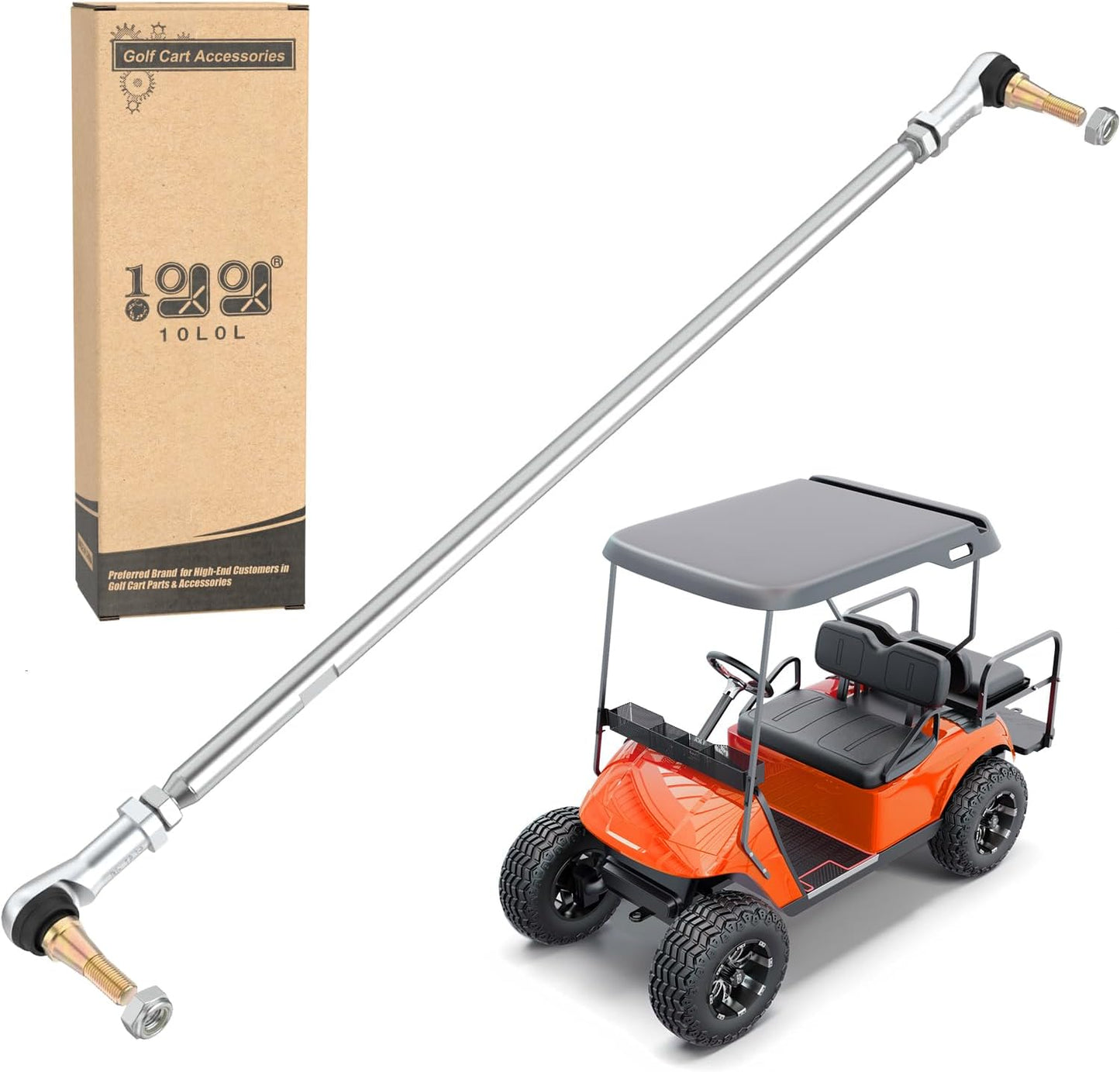 10L0L Golf Cart Tie Rod Assembly for 2001-up EZGO TXT, Shuttle, Workhorse & ST Series PDS Gas & Electric, OEM# 70876-G02 70876G02