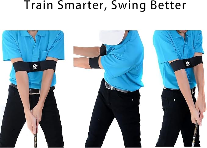 Golf Grip Trainer 2 Pack with Swing Correcting Arm Band, Golf Training Aid - Image 3