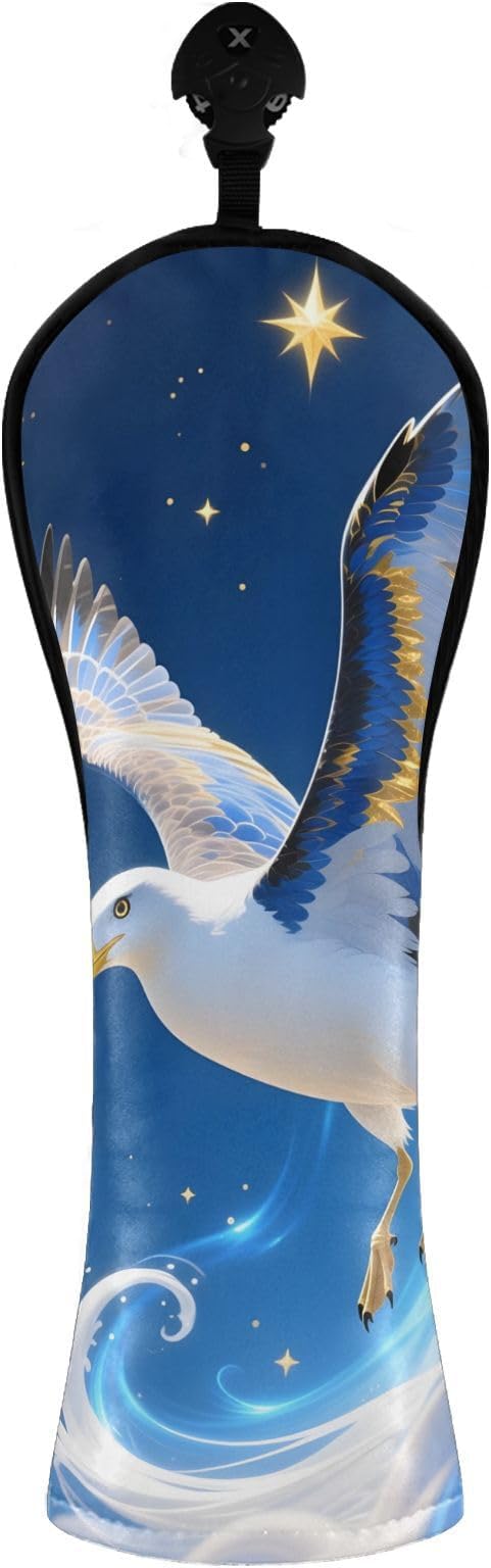 Blue Leather Golf Club Head Covers by Unknown