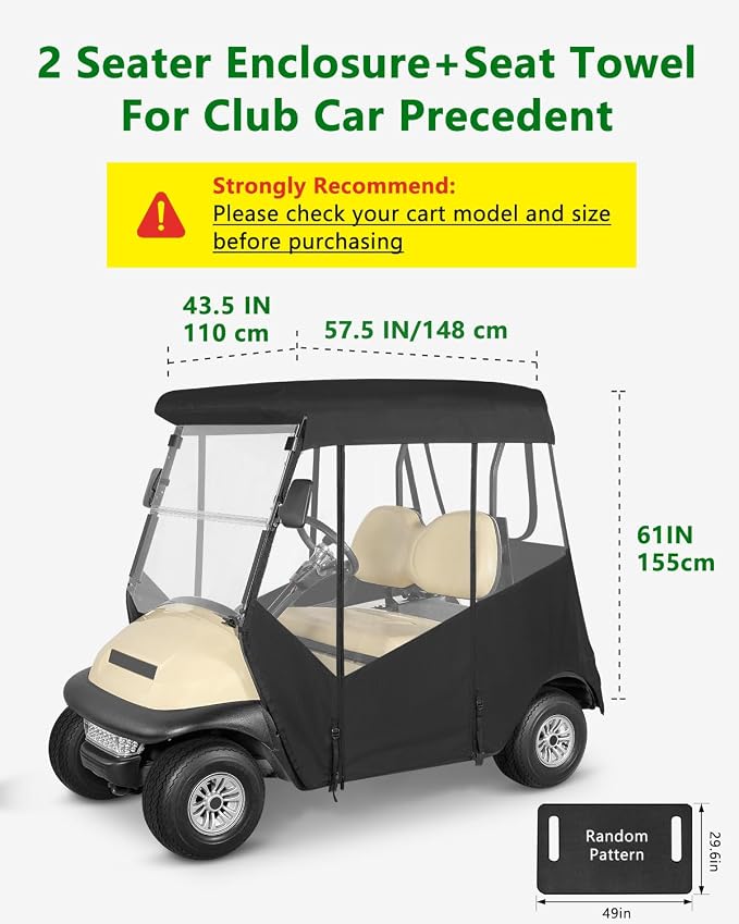Golf Cart Enclosure 2 Passenger - Image 3
