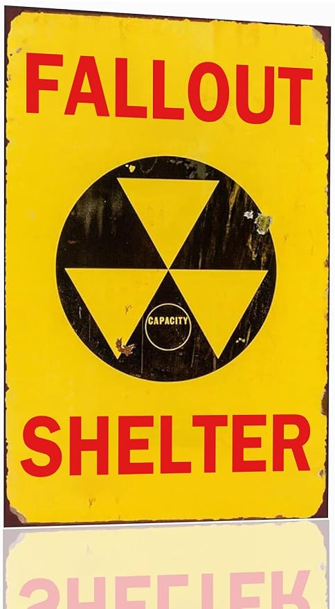 Fallout Shelter Tin Sign Fallout Merchandise Decor Fallout Metal Poster Garage by Unknown