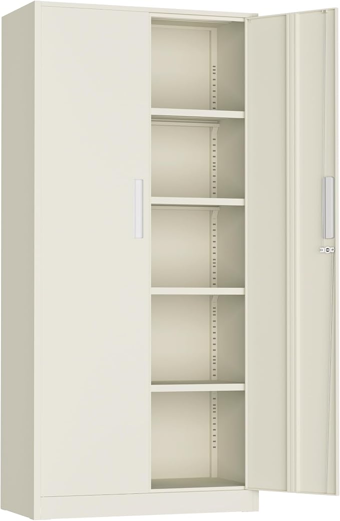 Incbruce 72” Metal Storage Cabinet, Locking Steel Storage Cabinets by Incbruce