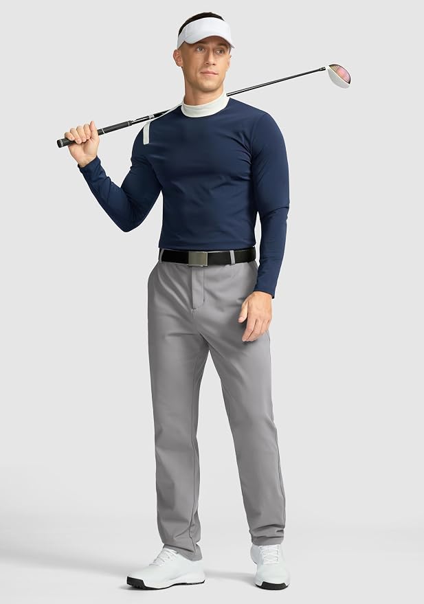 Soothfeel Men's Fleece Lined Pants 30"/32"/34" Golf Work Dress Pants Casual - Image 5