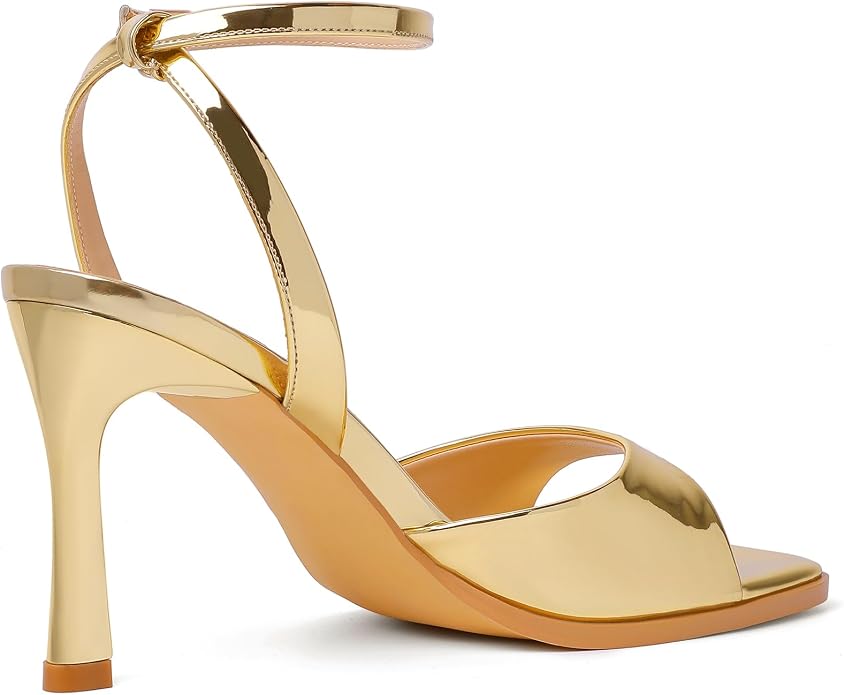 Mostrin Strappy Heels for Women Square Open Toe Lace Up Heeled Sandals Ankle - Image 5