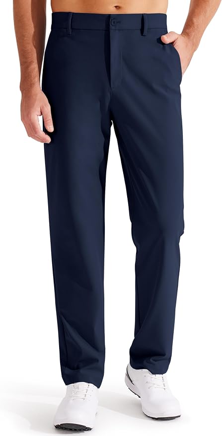 Libin Men's Golf Pants Classic Fit Flat Front Work Dress Pants 29" 31" 33" by Libin