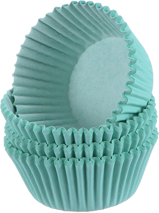 HARFINGTON 100 Count Cupcake Liners Light Blue Cupcake Cups Standard Size Muffins Liners Papers Baking Cups Wrappers Greaseproof for Party Wedding Birthday