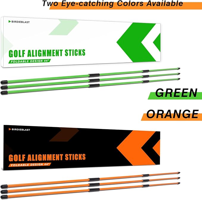 Professional 2 or 3 or 4 Pack Collapsible Golf Alignment Sticks, Premium 40" - Image 4