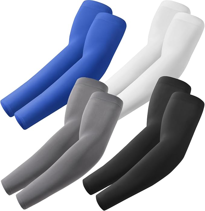 Arm Sleeves, Cooling UV Sun Protection Sports Compression by Roxun