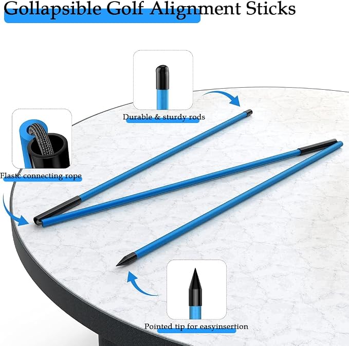 CAITON Golf Alignment Sticks 2 Sets - Image 2