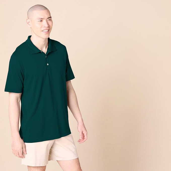 Amazon Essentials Mens Golf Polo Shirt, Moisture-Wicking Quick Dry, Short Sleeve - Image 2