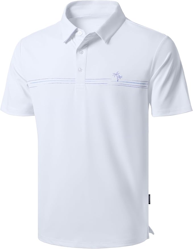 Men's Golf Shirts Dry Fit Moisture Wicking Performance Short Sleeve Collared by GGradual